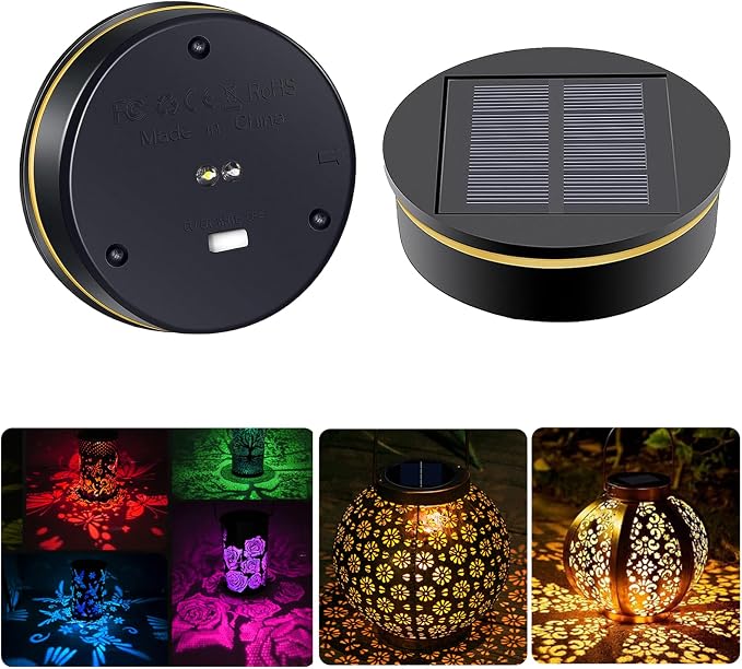 Set Mit 2 Ersatz-solarleuchten (8 Cm), Ersatz-solarleuchten Mit Warmweißen Leds (800 Mah), Solar-akkubox Für Den Garten, Ersatz-led-solarpanels Für Solarleuchten