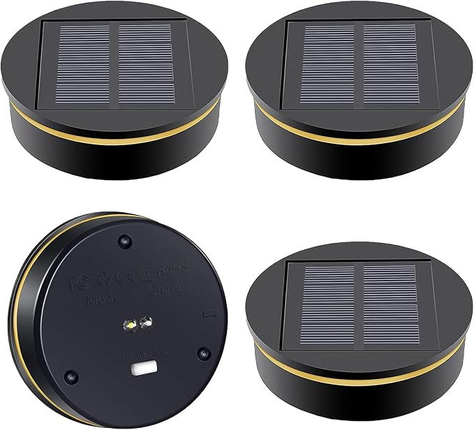 Set Mit 2 Ersatz-solarleuchten (8 Cm), Ersatz-solarleuchten Mit Warmweißen Leds, 800-mah-solarbatteriebox, Ersatz-led-gartensolarpaneele Für Die Beleuchtung