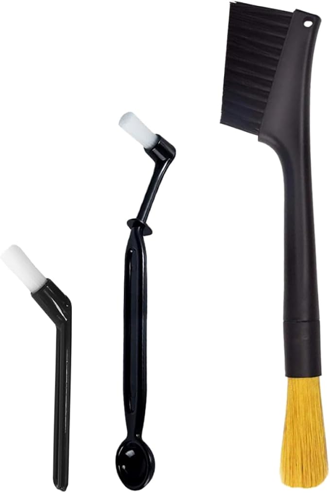 Ultechnovo 3-teiliges Kaffeemaschinen-reinigungsbürsten-set, Zubehör Kompatibel Mit Allen Espressomaschinen, Ergonomische Bürste Zur Reinigung Schwer Zugänglicher Ecken