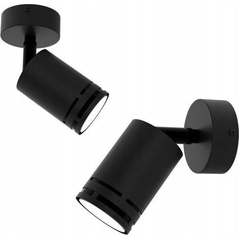 Schwarze Mobile Led-wandleuchte Gu10
