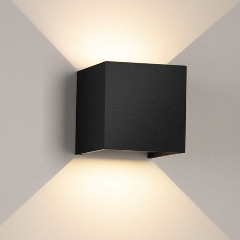 Moderne Led-wandleuchte, Nachtlicht Mit Nach Oben Und Unten Gerichteter Beleuchtung, Schwarz, 12 W, Warmweißes Licht, 1 Stück