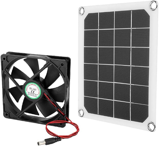 Sonew 6v 10w Solar-abluftventilator, Mini-wasserdichter Solarpanel-ventilator Für Dachboden, Gewächshaus, Hundehütte