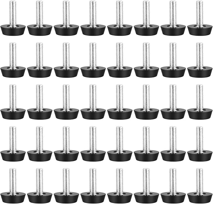 40 Verstellbare Möbelfüße, Nivellierfüße Mit M6-gewinde, Nivellierfüße, Verstellbare Möbelfüße, Stuhlgleiter Zum Einschrauben, Stuhl- Und Möbelgleiter, Bodenschutz