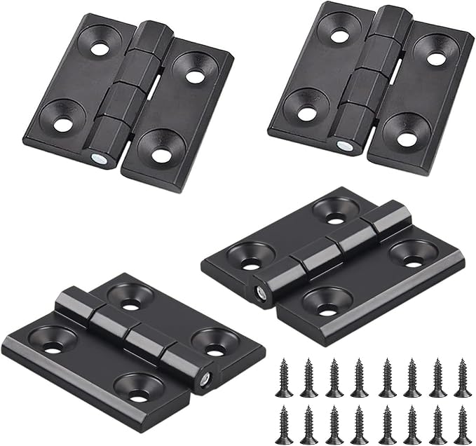 4 Stück Schwarze Aluminium-scharniere Für Klapptische, Schränke Und Möbel, Kugellager-scharniere, Flache Scharnierlöcher