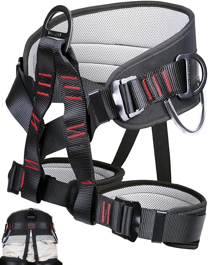 Klettergurt Mit Verstellbarer Dicke, Halbgurt, Geeignet Für Feuerwehrrettung, Höhlenforschung, Klettern, Abseilen, Hüftgurt.