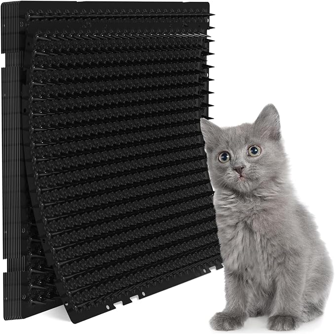 Set Mit 10 Anti-eindringlings-gartenmatten Katzen- Und Hundeabwehr Strapazierfähige, Weiche Spikes 42 X 34 Cm Schützt Pflanzen Und Außenbereiche, Wetterfest (10, Schwarz)