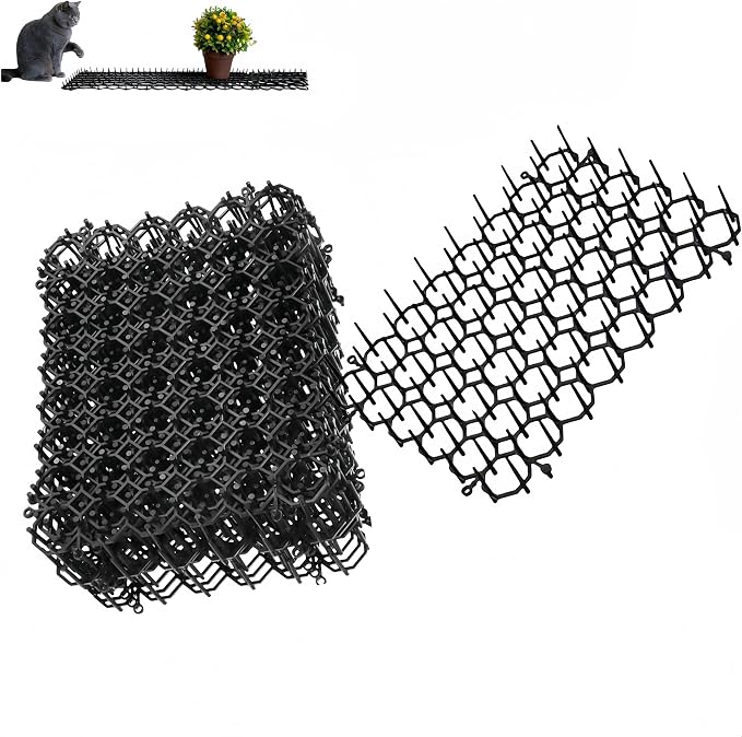 Set Mit 6 Anti-katzen-matten 20x15 Cm, Weiche Spike-abwehrgitter, Zum Schutz Von Gärten, Pflanzen Und Setzlingen Im Innen- Und Außenbereich