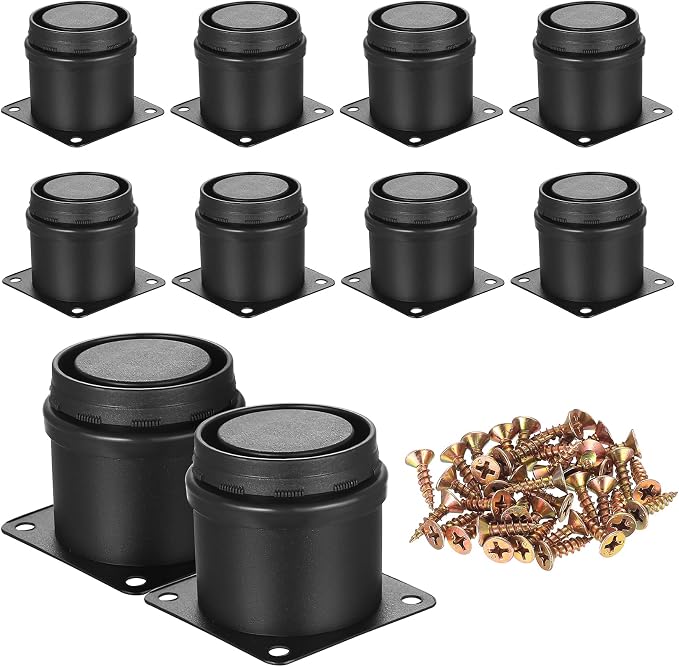 Ewwtrey 10 Stück Verstellbare Möbelfüße 0-10 Mm, 5 Cm Verstellbare Möbelfüße, Nivellierfüße Für Tische, Verstellbare Metall-möbelfüße Für Stühle, Betten, Sofas, Kleiderschränke, Schränke + Schrauben