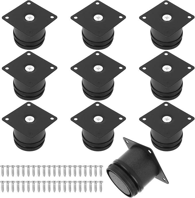 10 Stück 5 Cm Verstellbare Möbelfüße (0–10 Mm), Verstellbare Möbelfüße Aus Edelstahl Zum Nivellieren Von Tischen, Verstellbare Möbelfüße Für Stühle, Betten, Sofas, Schränke Und Kommoden, Schwarz, Inkl