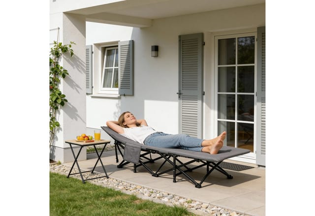 Sekey Feldbett Campingbett Klappbar Campingliege mit Matratze Klappbett bis 200 kg Gästebett faltbar für Indoor, Outdoor, Strand, Garten und Reise