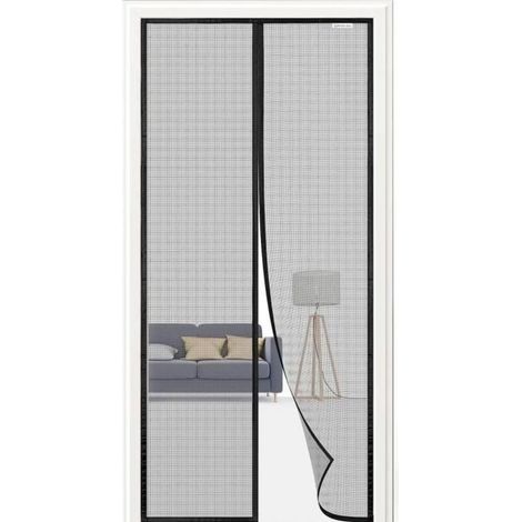 Magnetisches Moskitonetz Für Tür Oder Fenster, 80 X 200 Cm, Modell 2023, Bohrfreie Montage, Schwarz
