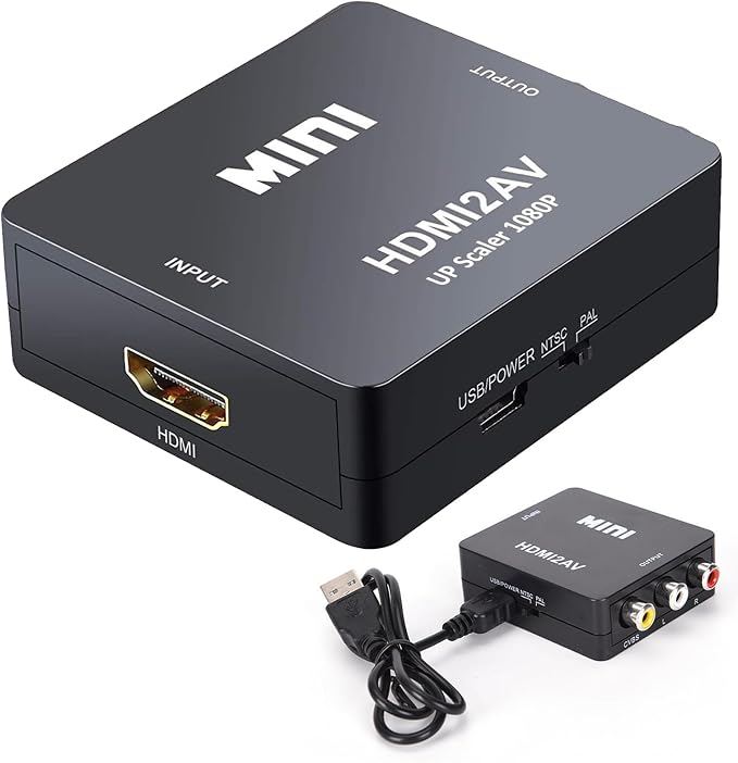 Hdmi-zu-cinch-konverter, Hdmi-zu-cinch-adapter, Composite-av-cvbs-video-audio-unterstützung Pal/ntsc Für Xbox 360/one, Playstation 3/4/5, Dvd, Android Tv Box, Fire Tv Stick