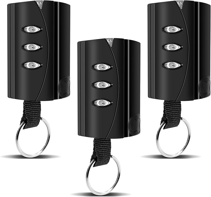 Set Mit 3 Garagentor-fernbedienungen, 433,92 Mhz, Automatische Klonfunktion, Kompatibel Mit Pujol Vario Black, Mars Und Ocean, Einfach Programmierbare 3-kanal-universalfernbedienung