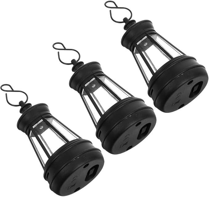 Besportble Solar-gartenlaterne Hund, 3er-set, Automatischer Sensor, Sanftes Led-licht, Schwarzer Kunststoff, Für Diy-dekorationen, Jungen- Und Mädchenzimmer