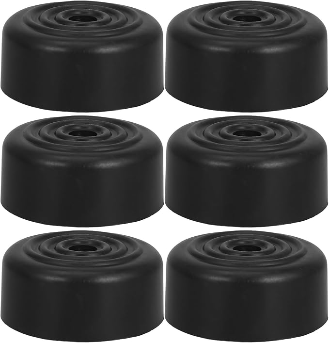 Hohopeti 6er-set Schwarze, Anschraubbare Möbelfüße, 5,2 Cm (2,05 Zoll) Rutschfeste Sofafüße, Schutzgleiter Für Tische Und Stühle, Erhöhte Stabilität, Für Den Innenbereich