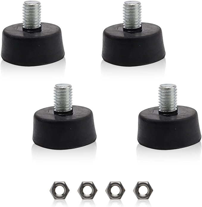 Satz Mit 4 M10 X 35 Mm Silentblock-gummifüßen Für Möbel, Maschinen Und Geräte