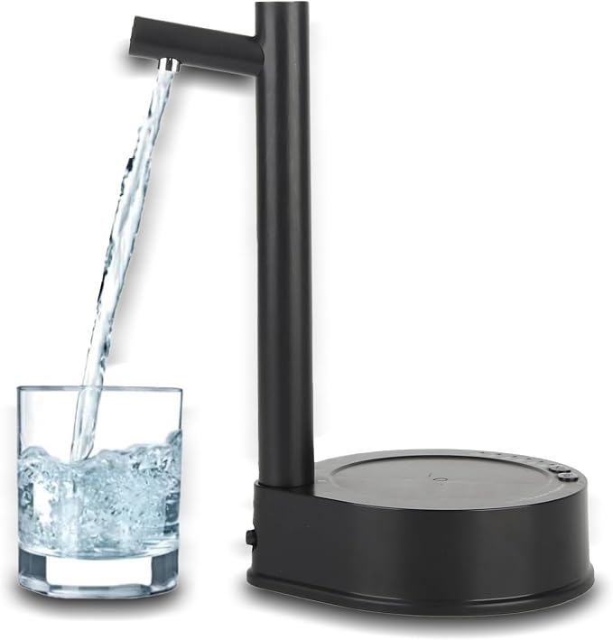 Flexman Elektrischer Wasserspender Für Büro, Tragbare Trinkwasserpumpe, Tragbarer Elektrischer Wasserflaschenspender, Wasserflaschenpumpe Für Büro, Camping, Zuhause (schwarz)
