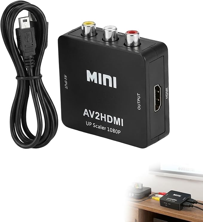 Jetstream Hdmi-zu-rca-av-cvbs-konverter, 1080p-rca-zu-hdmi-adapter, Mit Usb-kabel, Kompatibel Mit Xbox 360, Playstation 3, 4 Und 5, Dvd-player, Android-tv-box, Fire Tv Stick Und Roku
