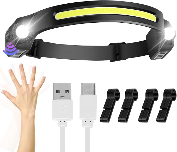 Wiederaufladbare Stirnlampe, Extrem Leistungsstarke Led-stirnlampe Mit 2 Xpe-led-projektoren, 260°-weitwinkel, Wasserdicht (ipx4), Freihändig, Handlich, Ideales Geschenk Für Erwachsene Und Kinder, Per