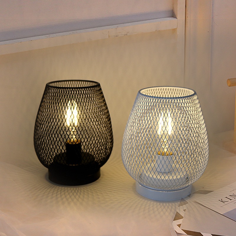 2er-pack Led-laternen Im Metallkäfig, Kabellos, Batteriebetrieben, 17 Cm Hoch, Industriestil, Dekorative Tischlampe Für Wohnzimmer, Für Drinnen Und Draußen