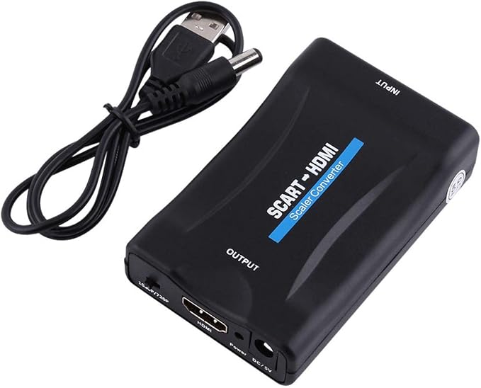 Vbestlife Scart-zu-hdmi-konverter, Scart-zu-hdmi-adapter, Audio-video-konverter, 720p, 1080p, Mit Usb-kabel, 88 X 57 X 25 Mm, Kompatibel Mit Hdmi 1.4, Usb-stecker