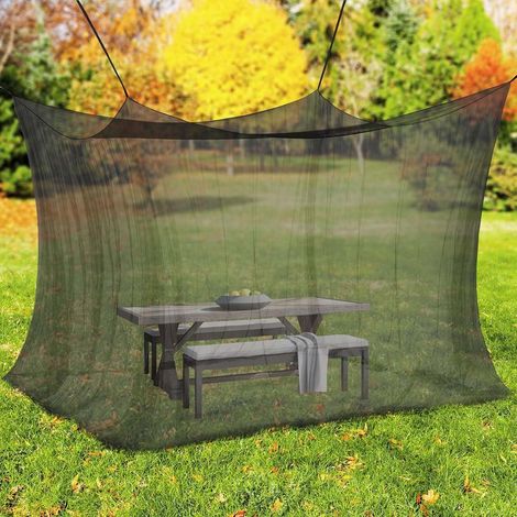 Xxl Moskitonetz Für Drinnen Und Draußen, 300 X 300 X 250 Cm, 220 Maschenweite, Für Zelt, Wohnwagen Und Camping (schwarz)