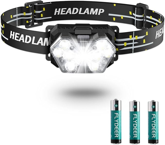 2er-pack Batteriebetriebene Led-stirnlampe, 2000 Lumen