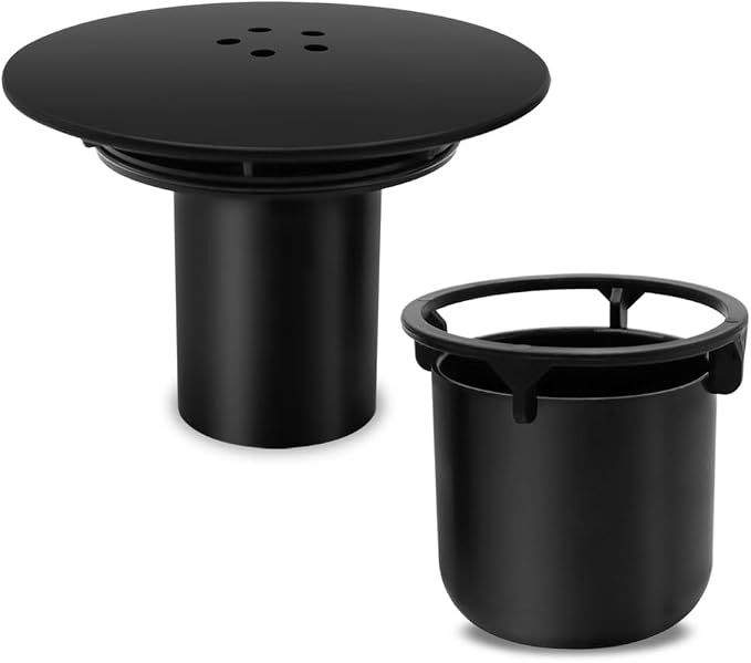 Universelle Duschablaufabdeckung (115 Mm), Ersatzabdeckung Für Duschablaufsiphon, Passend Für 90-mm-duschabläufe, Geruchsdichter Verschluss (schwarz)