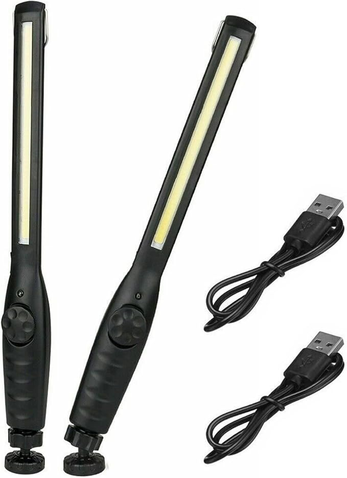 2-teilige Magnetische Led-arbeitsleuchte, Superhelle Wiederaufladbare Taschenlampe Für Garage, Camping, Wandern, Autoreparatur, Notfälle