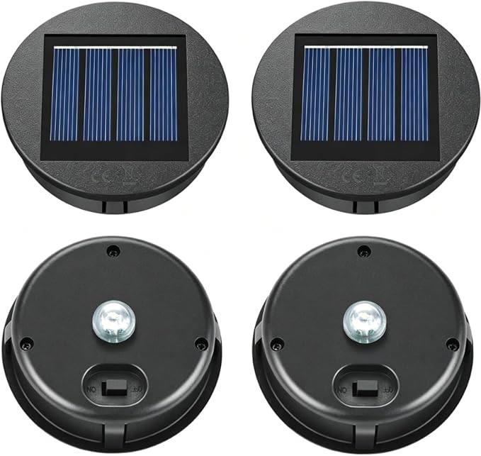 Eluteng Ersatz-solarleuchten, 8 Cm, 4er-pack, 1,2 V, 600 Mah, Ip55 Wasserdicht, Für Den Außenbereich, Z. B. Für Hängelaternen, Gartendekoration Und Terrasse