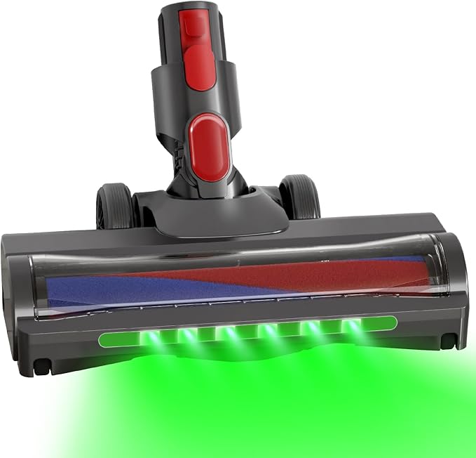 Kenvor Bürste Kompatibel Mit Dyson Staubsaugern V7, V8, V10, V11, V15, Weiche Walzenbürste Mit 6 Grünen Leds Für Hartböden