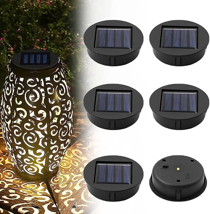 Lufeis Ersatz-solar-led-leuchten, 6 Stück 8 Cm Ersatz-solarleuchten Für Solarlaternen Im Außenbereich, Ersatzteile Für Solar-gartenleuchten (6)