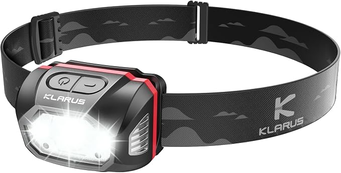 Klarus Hm1 Usb-c-wiederaufladbare Stirnlampe, 440 Lumen Mit Bewegungssensor, Ipx6 Wasserdichte Led-stirnlampe Zum Laufen, Camping, Wandern, Jagen (2 Stück)