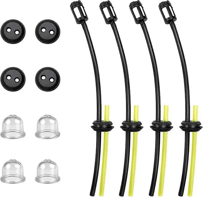 4-teiliges Kraftstoffschlauchset Für Freischneider Und Rasenmäher, Flexibler Kraftstoffschlauch Für Freischneider, Primerpumpe, Kraftstoff-ersatzteile, 5-mm-schlauch Und Rasenmäher