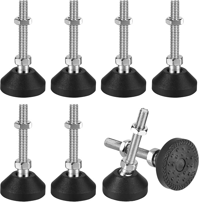 Yiliya Verstellbare Füße, 8 Stück, Verstellbare Füße M8 X 50 Mm Ø 40 Mm, Verstellbare Füße Für Möbel, Metallmöbelfüße, Höhenverstellbare Füße, Verstellschrauben Für Möbelfüße Mit Klauenmuttern