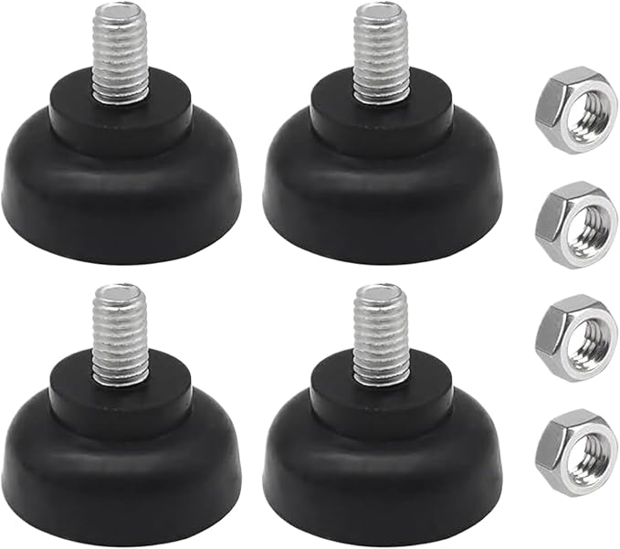 4-teiliges Set Anschraubbarer Gummifüße Für Möbel Und Stühle, M8 X 35 Mm, Feuchtigkeitsbeständig, Rutschfest, Stoßdämpfend, Geräuschreduzierend, Einfach Anzubringen, Zum Schutz Ihrer Möbel, Schwarz