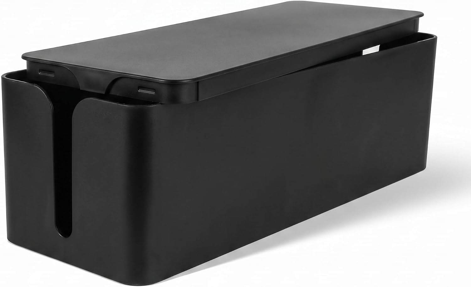 Schwarze, Faltbare Kabelaufbewahrungsbox, Mehrfachsteckdosenabdeckung Aus Kunststoff, Geeignet Für Büros, Kunststoff-steckdosenleiste Zum Verstecken Von Kabeln Und Steckdosen