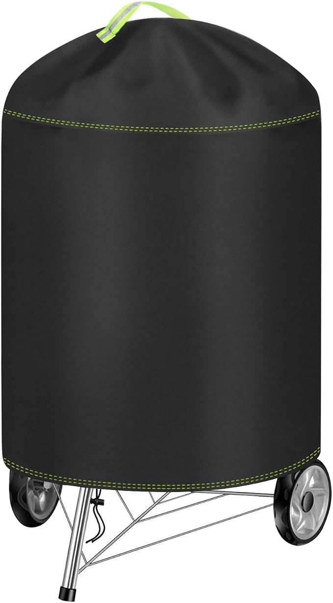 Runde Vdisrr Grillabdeckung Für Den Außenbereich, 420d Oxford-gewebe, Schutzhülle Ø 77 X 90 Cm, Wind-, Sonnen- Und Wasserabweisend, Passend Für Weber-grills (57 Cm).