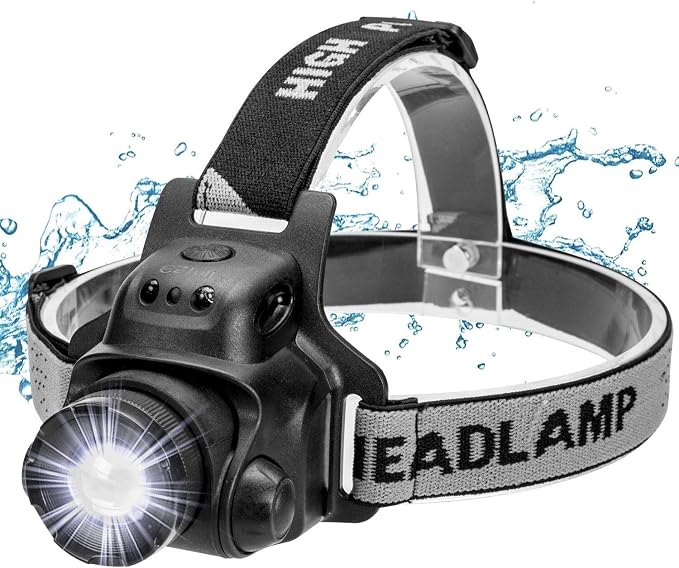 Led-stirnlampe, Usb-wiederaufladbar, Mit Bewegungssensor, 4 Leuchtmodi, Zoomfunktion Und Wasserdicht – Ideal Zum Angeln, Campen, Lesen, Wandern Und Radfahren.