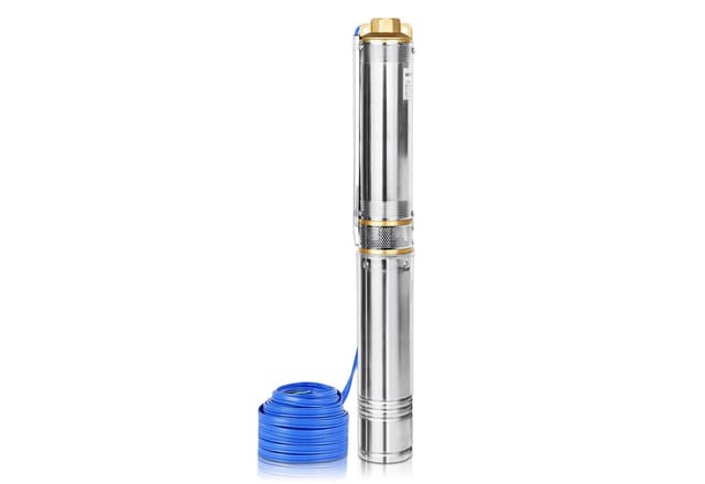 FIVMEN Wasserpumpenzange Tiefbrunnenpumpe Brunnenpumpe Elektrisch Tauchdruckpumpe Gartenpumpe, Pumpe Unterwasserpumpe aus Edelstahl passend für 11/4 Zoll Rohr