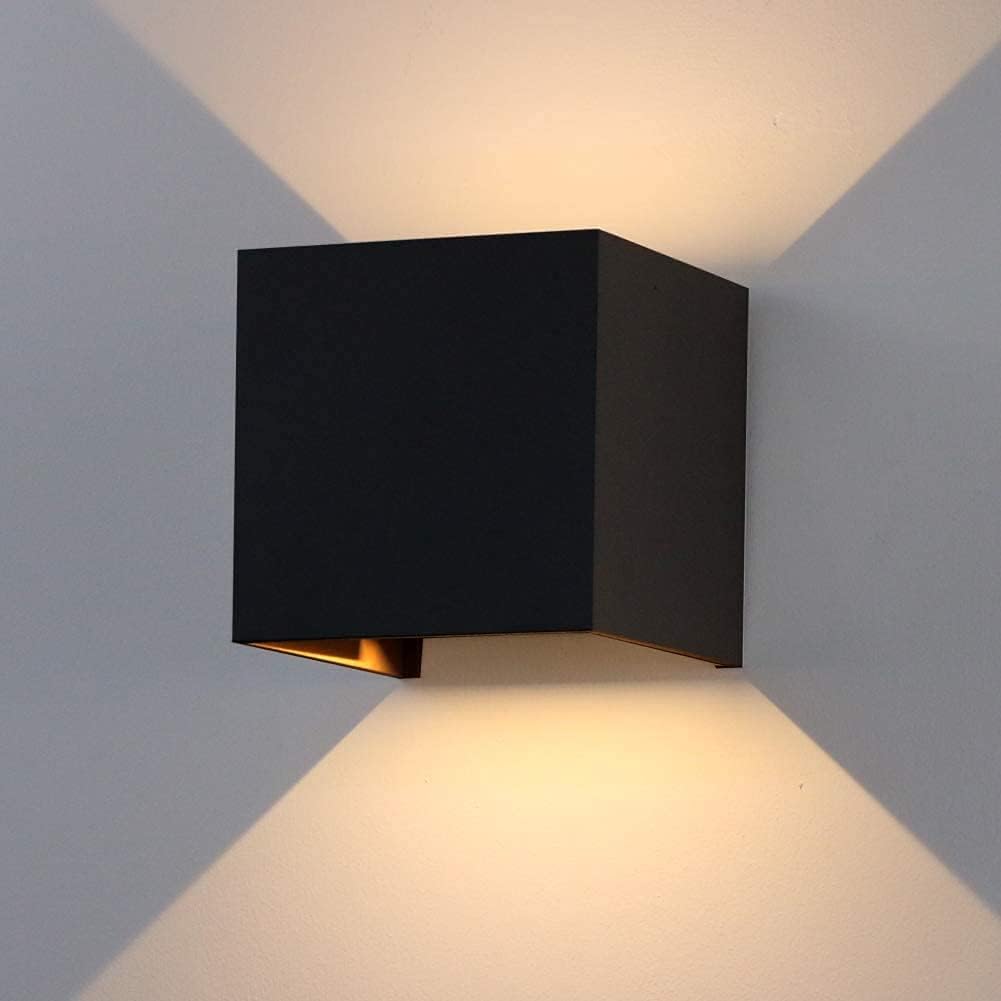 6-w-außenwandleuchte Mit Einstellbarem Abstrahlwinkel, Led-wandleuchte, 3000 K Warmweiß, Ip65 Wasserdicht, Für Wohnzimmer Und Schlafzimmer