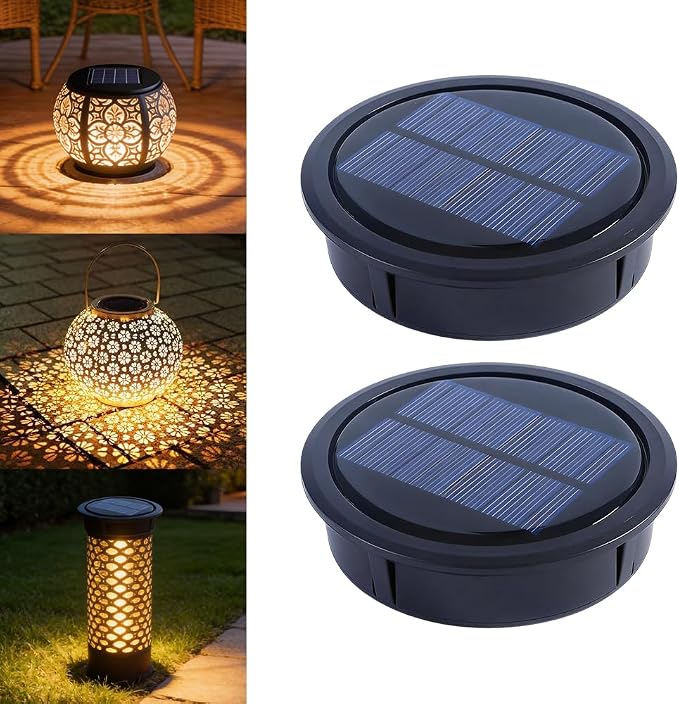 2-teiliges Ersatzset Für Solarleuchten, 10,5 Cm Ersatz-solarabdeckungen Mit Leds, Ersatz-solarleuchten-aufsatz, Ersatzabdeckung Für Garten Und Außendekoration