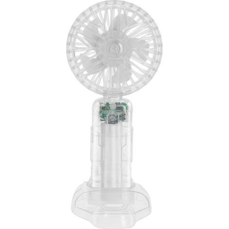 Transparenter, Tragbarer Ventilator Mit 3 Geschwindigkeitsstufen, Integriertem Led-licht Und Smartphone-halterung