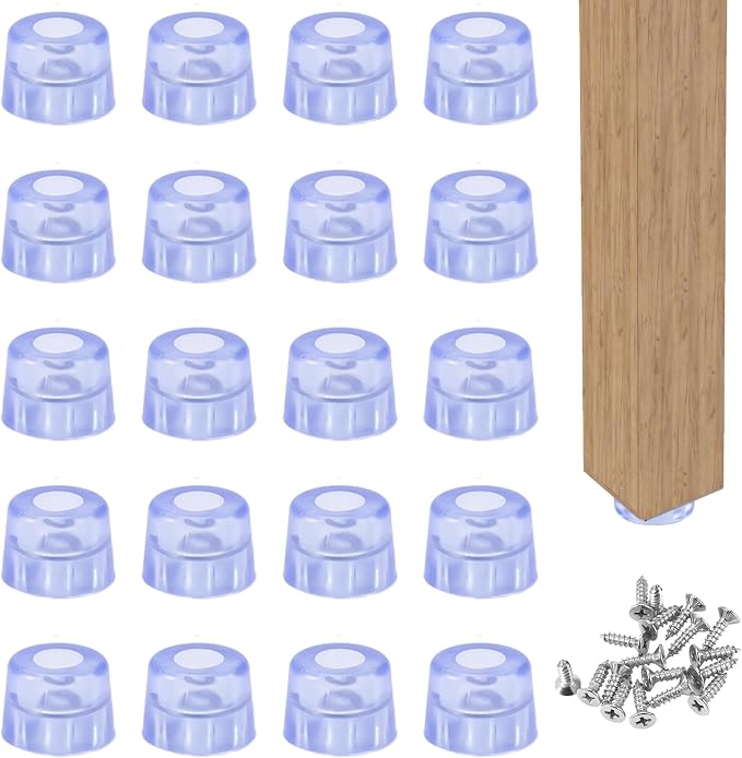 Schraubbare Gummifüße, 20er-pack, Transparente Gummifüße, Gummimöbelfüße Mit Schrauben, Gummipads, Für Stuhlbeine