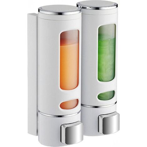 Wandseifenspender (2 X 400 Ml) Für Shampoo Und Duschgel, Manueller Wandseifenspender Für Flüssigseife, Handdesinfektionsmittelspender