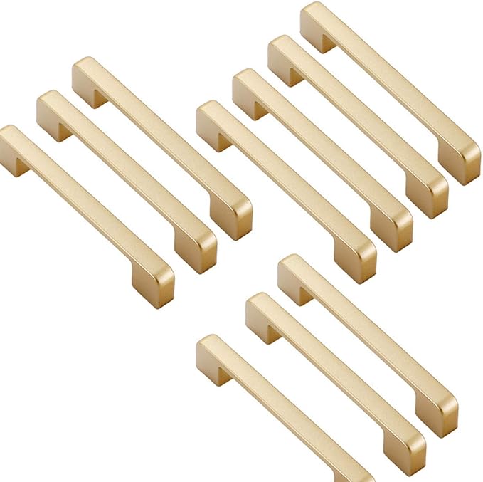 Goldene Küchenschrankgriffe – 10er-pack Für Schubladen Und Schränke – 160 Mm Lochabstand