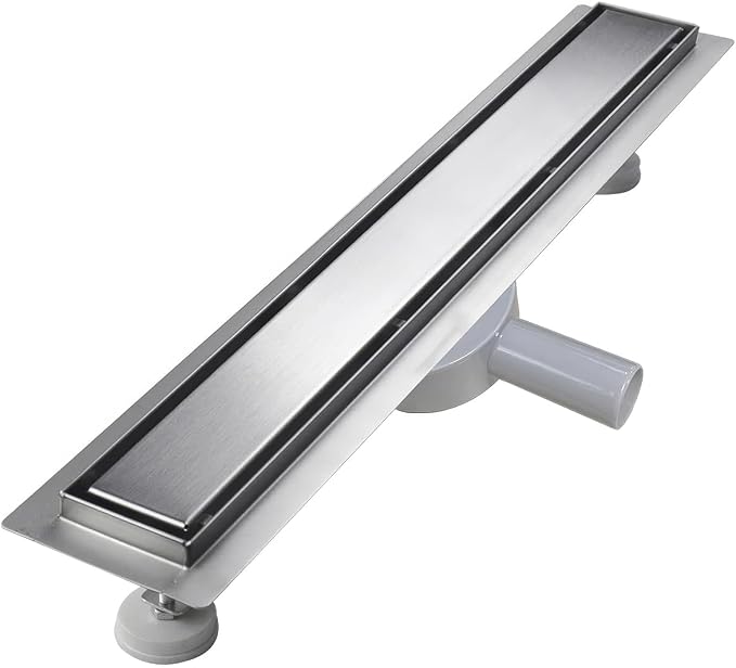 360°-duschablauf 30 Cm – Geruchsblockierender Siphon Und Haarfilter – Extra Flach, Schneller Abfluss