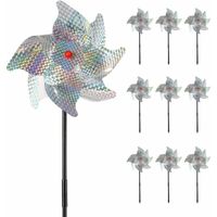 Packung Mit 10 Reflektierenden Vogelabwehr-windmühlen – Wetterfestes Pvc – Wirksam Auch Bei Leichtem Wind
