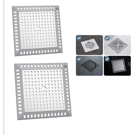 Quadratisches, Silberfarbenes Edelstahl-sieb (12,3 X 12,3 Cm) Mit Anti-verstopfungs-funktion Für Küchenspülen Und Duschabflüsse.