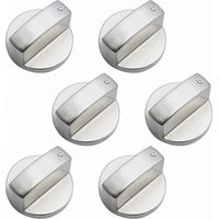 Set Mit 6 Universellen 6-mm-metall-bedienknöpfen, Geeignet Für Gasherde, Backöfen Und Kochfelder